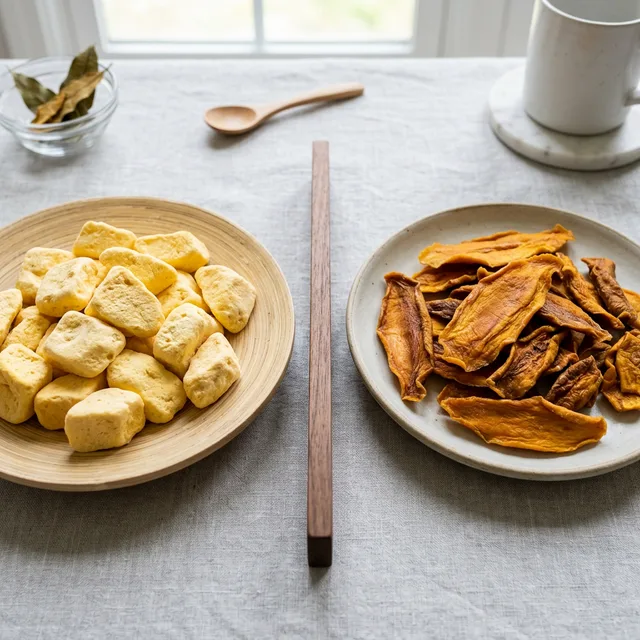 Freeze-Dried vs.
Dehydrated: What’s the Difference?